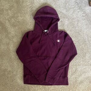Champion Reverse Weave Hoodie Deep Plum, Size S